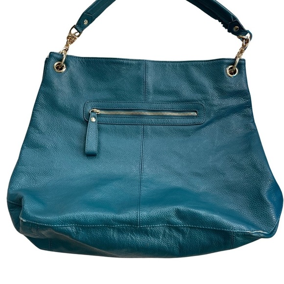 Cuore & Pelle Sophia hobo bag, soft pebble leather, teal - Picture 2 of 8